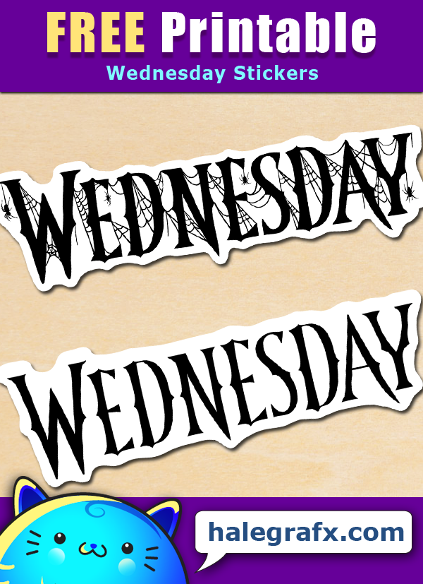 FREE Printable Wednesday Logo Stickers FREE Printable Wednesday Logo Stickers