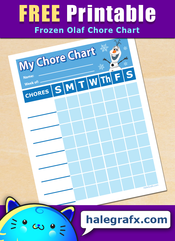 Free Printable Olaf Frozen Chore Chart Free Printable Olaf Frozen Chore Chart